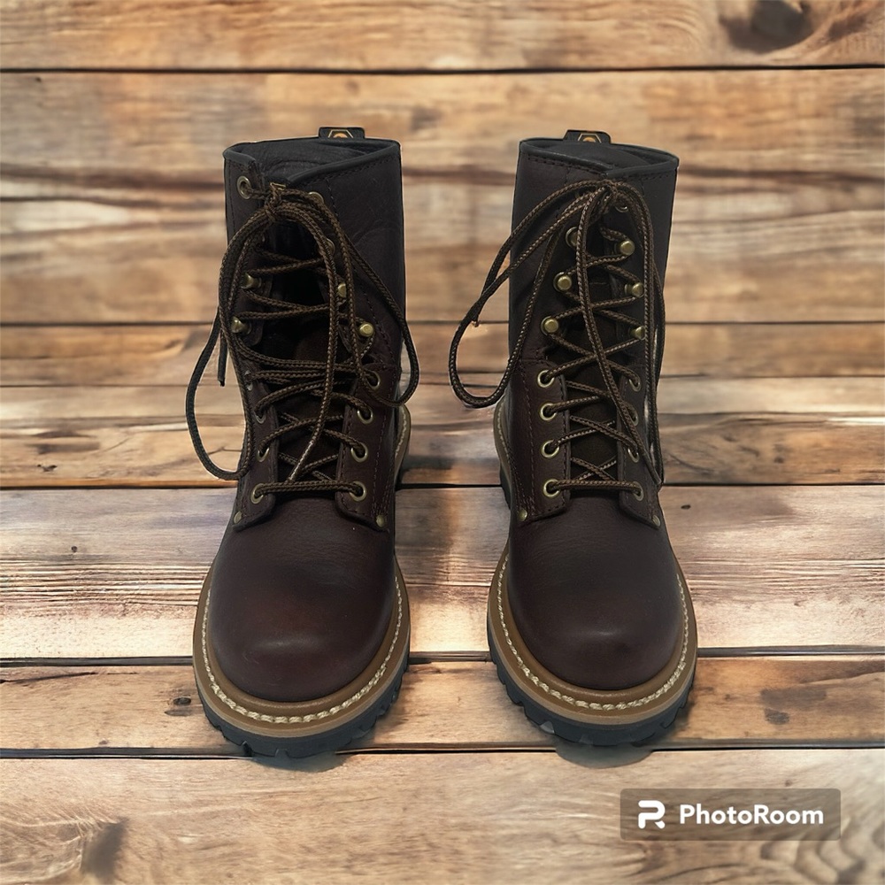 Women work boots Carolina Dark Brown Soggy Leather.